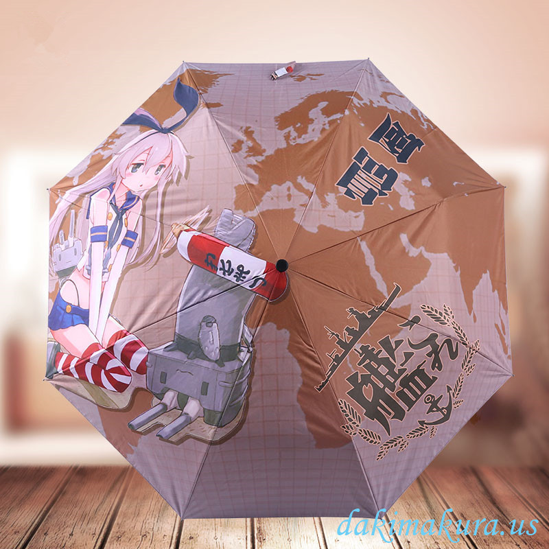 Shimakaze - Kantai Collection Waterproof Anti-UV Never Fade Foldable Anime Umbrella Shimakaze - Kantai Collection Waterproof Anti-UV Never Fade Foldable Anime Umbrella